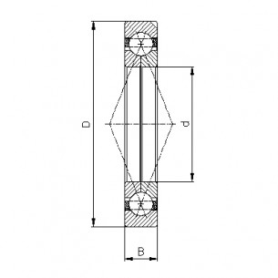 High dimensions four-point contact ball bearings 2 4006 2d