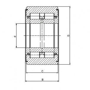 Single counter - pressure roll for flattening machine 2 8022 2d1