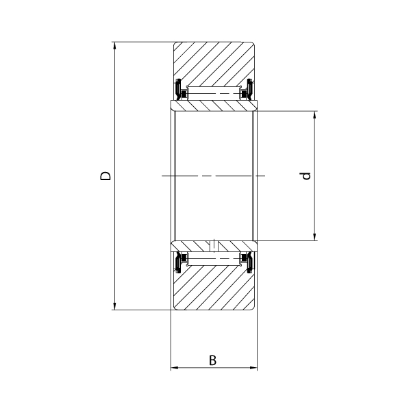 Needle track roller - yoke type – with cage and removable inner ring 2 2002 2d