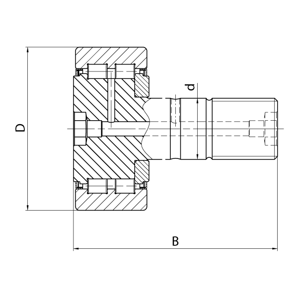 Stud type track rollers with axial shoulder - full complement of cylindrical rollers 2 2011 2d