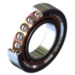 Single row angular contact ball bearing for mandrels