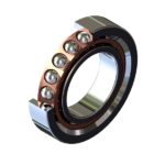 Single row angular contact ball bearing for recirculating ball-screws
