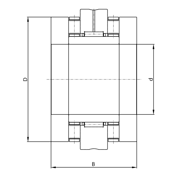Needle roller/axial cylindrical roller bearing 2 6030 2d