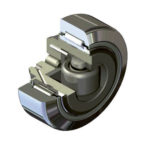 Combined bearings for steel section adjustable by means of screw